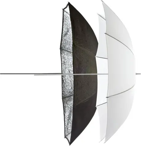 Elinchrom Prolinca 83 cm stříbrná/transparentní / Sada deštníků pro blesk / Odrazný a průsvitný