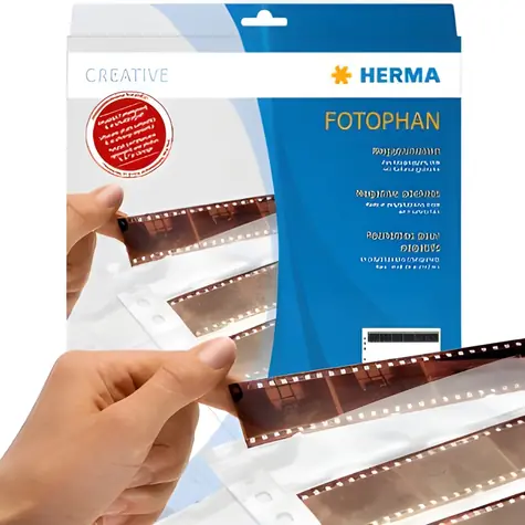 Herma Archivační obaly na negativy MF / Obaly na negativy / Střední formát / PP transparentní / 100 listů