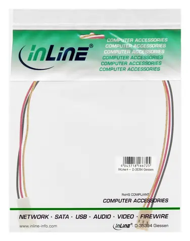 InLine / Prodlužovací kabel / 3-pin Molex / 60 cm