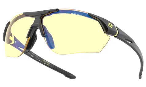 GUNNAR CYBERPUNK MILITECH ONYX SIGNAL YELLOW / Kancelářské/herní brýle / Jantarová skla / BLF 65 / GUNNAR focus