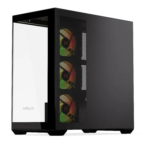 KRUX EXO černá / PC skříň / ATX / micro-ATX / mini-ITX / tvrzené sklo / 4x ARGB ventilátor