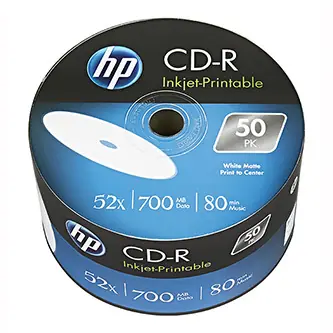 HP CD-R Printable 700MB 52x / Záznamové médium / 50 ks / 80 min