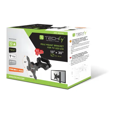 Techly 103793 černá / Stolní držák pro LED/LCD / 13-30