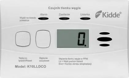 Kidde K10LLDCO / Detektor oxidu uhelnatého (CO) / LCD displej