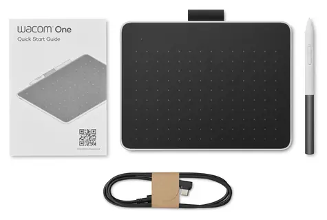 Wacom One Small černo-červená / Grafický tablet s perem / 152×95 mm / 2048 úrovní přítlaku / USB