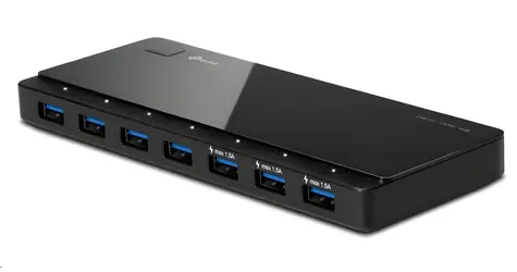 TP-Link UH700 / USB hub / 7x USB 3.0 / 5 Gbit/s / napájecí adaptér 12V/2,5A