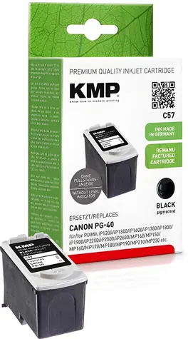 KMP C57 / Inkoustová cartridge / černá / alternativa Canon PG-40 / pro PIXMA iP1600, MP160, MP460