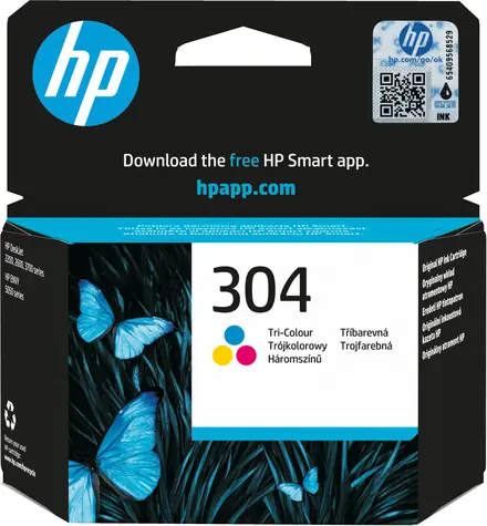 HP N9K05AE 304 barevná / Inkoustová cartridge / originální / pro DeskJet 2620, 2630, 3760