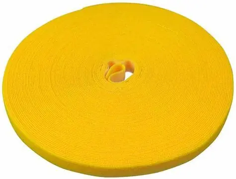 LABEL THE CABLE PRO Roll Dual žlutá / Stahovací páska se suchým zipem / Role 25 m / Oboustranná