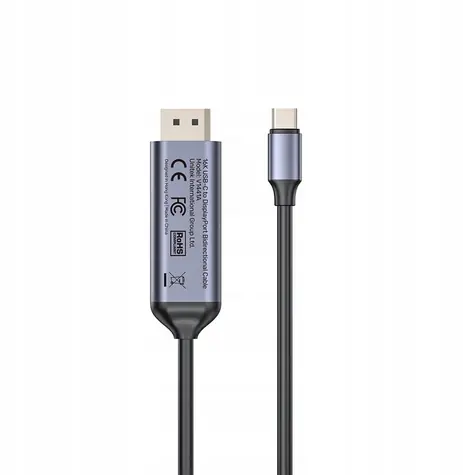 Unitek V1441AGY01 / Kabel USB-C - DisplayPort / Obousměrný / 16K / 80 Gbit/s / HDR / 1,8 m