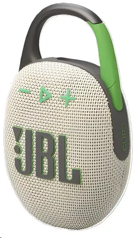 JBL Clip 5 písková / Přenosný reproduktor / Bluetooth 5.3 / IP67 / 12 h výdrž