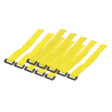 LogiLink Suchý zip na kabely žlutý, 10 ks / Organizátor kabelů / 300 mm / Nylon