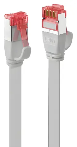 Lindy Cat6 Flachband šedá / Patch kabel / U/FTP / RJ-45 / 5 m