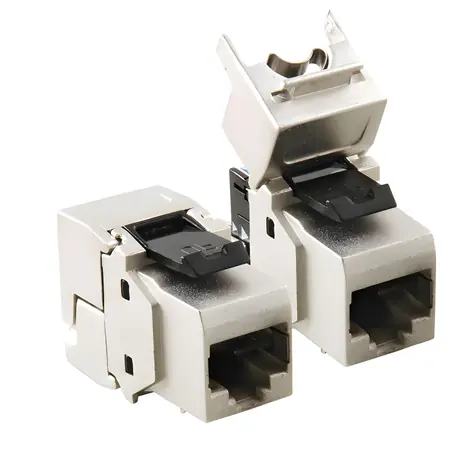 EFB Keystone konektor RJ45 STP stříbrná / Síťový konektor / Cat.6A / 500 MHz / stíněný