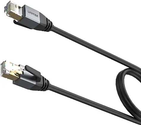 Unitek Cat.8 S/FTP černá 1,5 m / Patch kabel / RJ-45