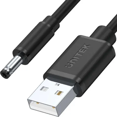 Unitek Y-C495BK černá / Kabel USB-A - DC 3.5 mm / 1 m