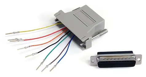 StarTech modulární redukce DB25 (M) - RJ45 (F) šedá / Sériový adaptér / RS-232