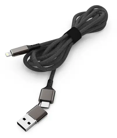 Smrter Speedy černá / Nabíjecí a datový kabel / Lightning / 100 cm