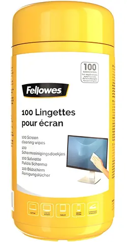 Fellowes Čisticí ubrousky pro obrazovky / Čisticí ubrousky / 100 ks / LCD/TFT/Plasma