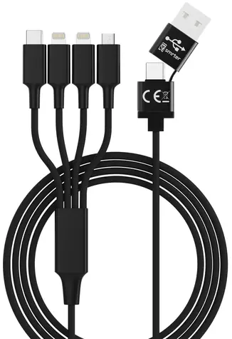 Smrter Hydra ELITE 6in1 černá / Nabíjecí kabel / Lightning / Nylon