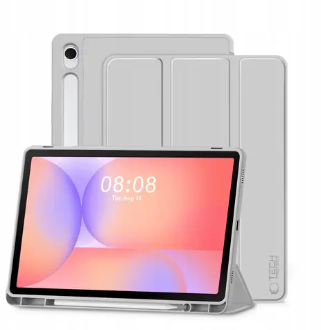 Tech-Protect SC Pen šedá / Pouzdro / Samsung Galaxy Tab S9 11.0 / S9 FE / S10 FE / S10 Lite / schránka na stylus
