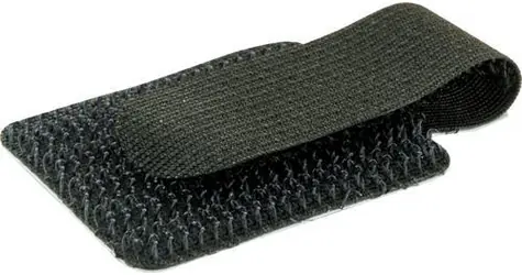 Schwaiger Klett nástěnný klip černá / Kabelový klip / 90 x 12 x 2 mm / 10 ks