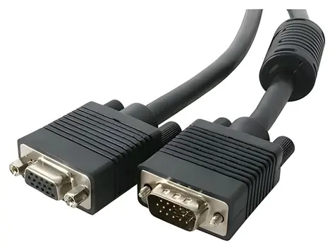 MediaRange VGA prodlužovací kabel černá / Prodlužovací kabel / VGA (D-Sub) samec/samice / 1,8 m