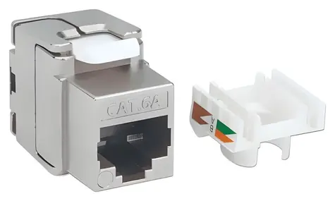 Intellinet Keystone modul Cat6a FTP stříbrná / Keystone modul / RJ-45 / IDC / stíněný / bez nářadí