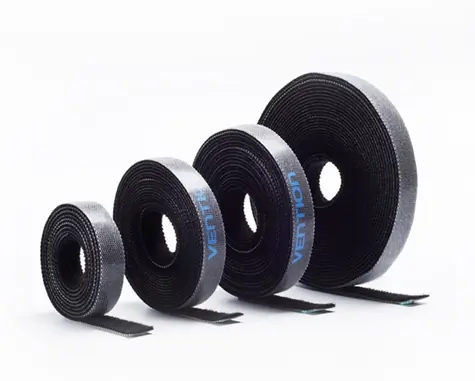 Vention stahovací páska na suchý zip 5 m černá / Stahovací páska / Nylon / Šířka 11 mm