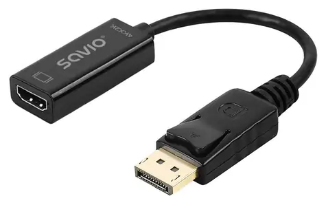Savio AK-62 / Redukce / DisplayPort na HDMI / 4K / 0,2 m