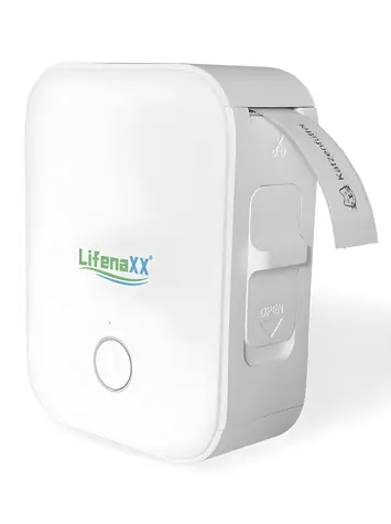 Technaxx Lifenaxx LX-048 bílá / Tiskárna štítků / Termo / šířka tisku 12 mm / USB-C / 1200 mAh