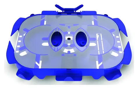 Solarix kazeta pro 24 svárů modrá / Spojovací kazeta / kompletní / víčko / hřebínky