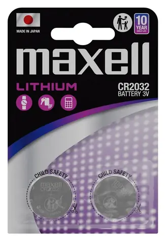 Maxell CR2032 / Knoflíková baterie / Lithiová / 3V / 2 ks