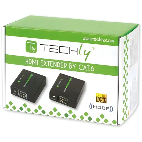 Techly IDATA EXT-E70 černá / HDMI extender / Cat6/6a/7 / do 60 m / Full HD 1080p
