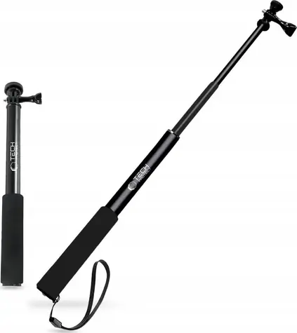 Tech-Protect GA100 černá / Teleskopická selfie tyč / GoPro & DJI / 30-93 cm