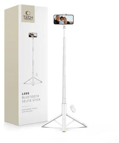 Tech-Protect L09S bílá / Selfie tyč / stativ