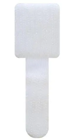 Schwaiger Klett nástěnný klip bílá / Kabelový klip / 90 x 12 x 2 mm / 10 ks