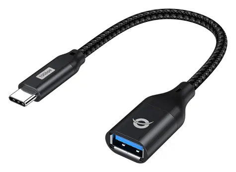 Conceptronic Adaptér USB-C - USB-A černá / Adaptér / USB 3.2 Gen 2 / 10 Gbit/s / 0,2 m