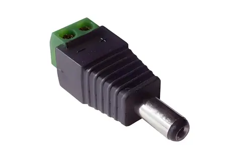 Wantec 5830 Adaptér DC konektor 5,5x2,5mm (M) na svorkovnici / Adaptér / 2 piny / Rovný
