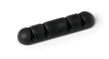 Durable Cavoline Clip 4 grafitová / Samolepicí kabelový klip / 2 ks / Pro kabely do 5 mm