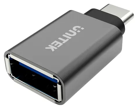 Unitek Y-A025CGY stříbrná / Redukce / USB-C(M) - USB-A(F) / Hliníkové tělo