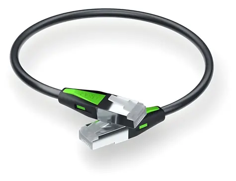 Zyxel Patch kabel Cat6A SF/FTP 18 cm černá / Patch kabel / RJ45-RJ45