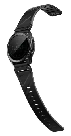 UNIQ Fluo 26 mm Midnight black / Řemínek pro Garmin SmartWatch / Magnetický / Silikonový / Quick Release a QuickFit