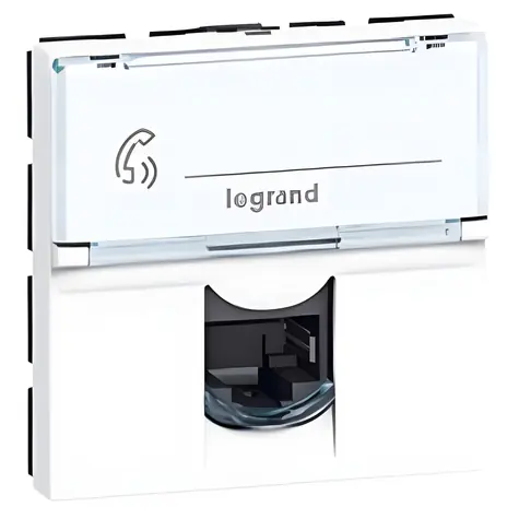 Legrand LCS3 MOSAIC bílá / Zásuvka / RJ45 FTP Cat5E / 2 moduly