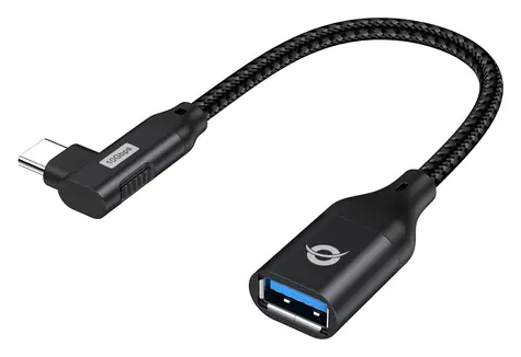 Conceptronic adaptér USB-C lomený - USB-A černá / Adaptér / USB 3.2 Gen 2 / 10 Gbit/s / 0,15 m