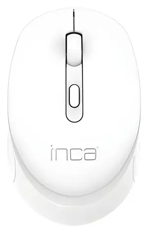 INCA IWM-243RB bílá / Bezdrátová myš / Silent / 1600 DPI / 4 tlačítka / 2.4 GHz / USB-A