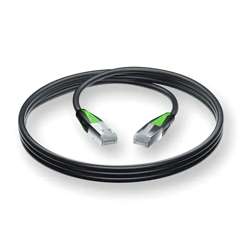 Zyxel Patch kabel Cat6A 1 m černý / Patch kabel / SF/FTP / RJ-45