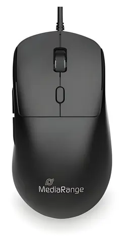 MediaRange myš pro praváky černá / Myš / drátová / optická / USB-C / 800-2400 DPI / 6 tlačítek