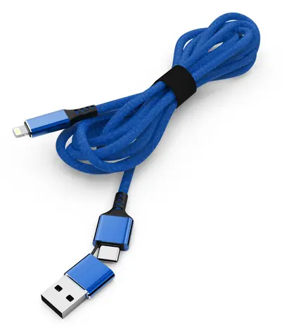 Smrter Speedy modrá / Nabíjecí a datový kabel / Lightning / 100 cm