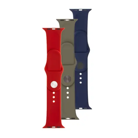 FIXED Silicone Strap sada 3 řemínků mix 3 / Řemínek pro Apple Watch / Silikon / 38/40/41 mm